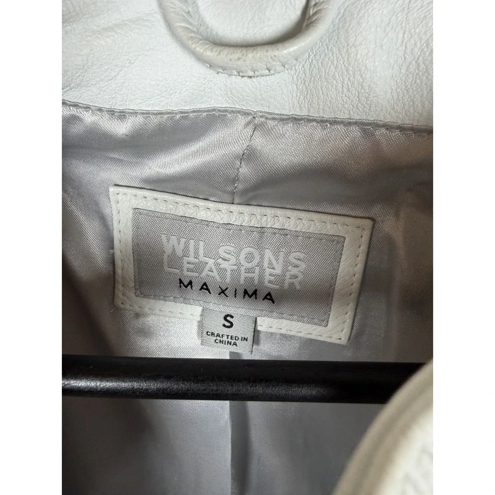 Vintage Y2K Wilsons Leather Maxima Cafe Racer Motorcycle Jacket Womens Size S - Picture 2 of 9